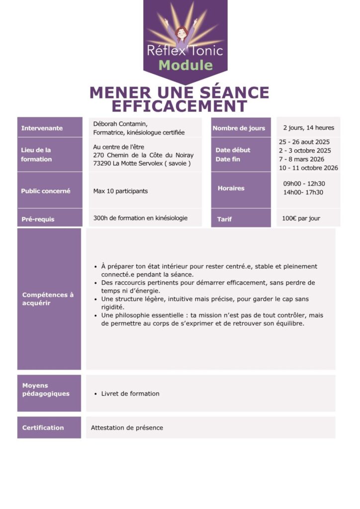 Mener une séance de kinésiologie efficacement